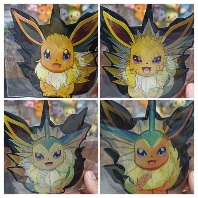 Eevee Flareon Vaporeon y Jolteon Sticker 3D Pokemon