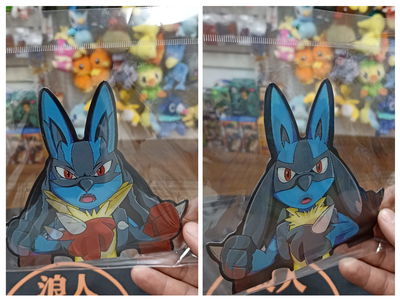 Lucario y Mega Lucario Sticker 3D Pokemon