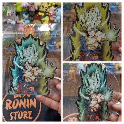 Goku ssj y Blue Sticker 3D Dragon Ball 