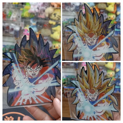 Goku ssj y SSJ3 Sticker 3D Dragon Ball