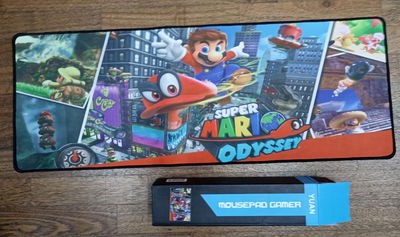 Mario Odyssey Mouse Pad Gamer 30x80x03cm