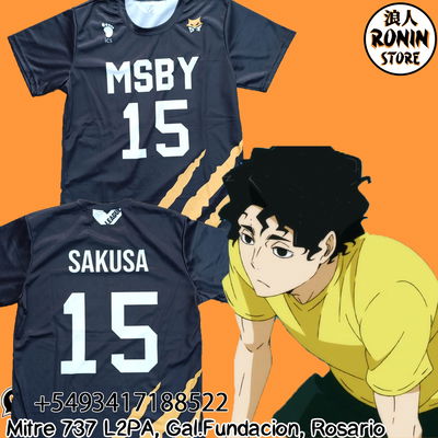 Kiyoomi Sakusa Remera camiseta MSBY Black Jackals N15 Haikyuu Varios talles