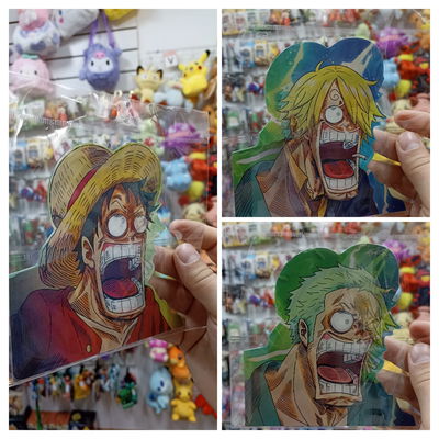 Luffy Sanji y Zoro 02 Sticker 3D One Piece