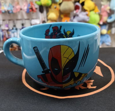 Taza Tazón cerámica Deadpooll y Wolverine Marvel