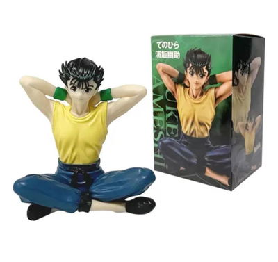 Yusuke Urameshi sentado 10cm Figura Yu Yu Hakusho con caja