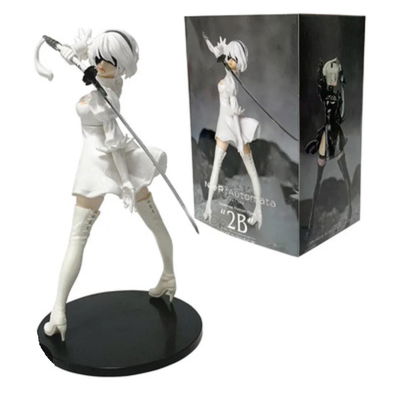 2B atuendo blanco 17cm Figura Nier Automata con caja 02