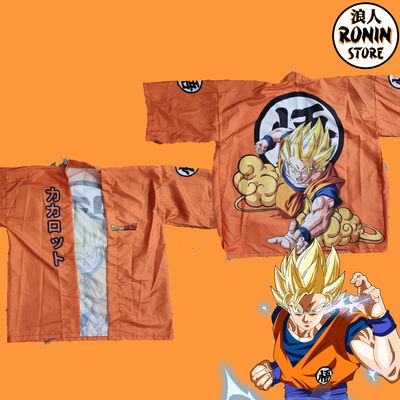Goku Haori / Kimono Ilustrado talle único Dragon Ball