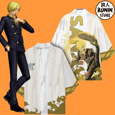 Sanji Haori / Kimono Ilustrado talle único One Piece