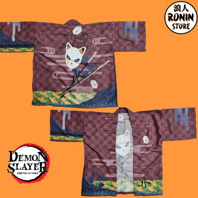 Tomioka Ilustrado Haori / Kimono talle único Kimetsu no Yaiba - Demon Slayer