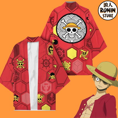 Luffy Haori / Kimono Ilustrado talle único One Piece