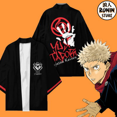 Yuji Itadori Haori / Kimono Ilustrado talle único Jujutsu Kaisen