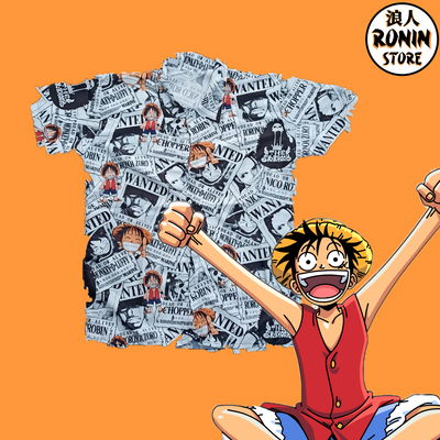 Camisa Wanted luffy Mugiwara One Piece