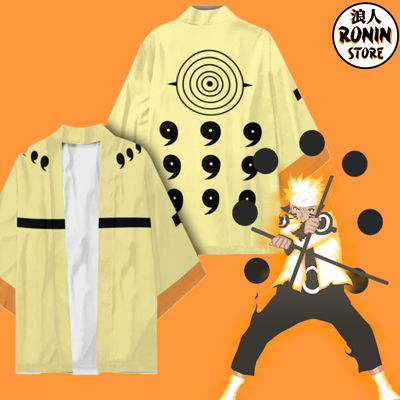 NarutoKyubi Haori / Kimono Ilustrado talle único Naruto