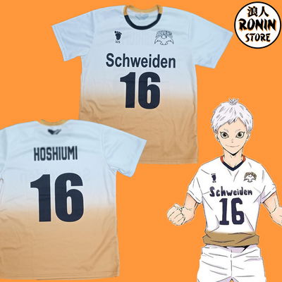 Korai Hoshiumi Remera camiseta Schweiden N16 Haikyuu Varios talles