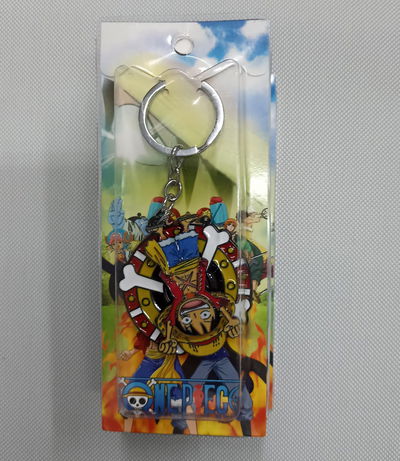 Luffy 06 Llavero Antiestrés Metálico Tipo Spinner One Piece