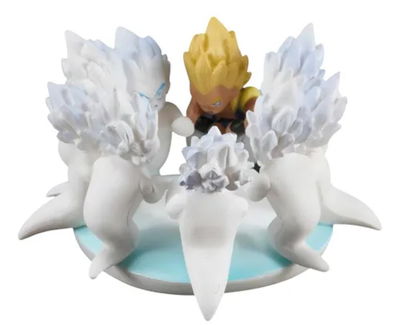 Diorama Gotenks ssj y fantasmas 8cm Figura Dragon Ball con caja