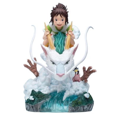 Diorama Chihiro y Haku Dragon - 17cm Figura El viaje de Chihiro con caja - Ghibli