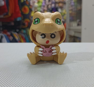 Niño Chibi disfraz de Agumon cosplay Gashapon Figura 5/7cm Digimon