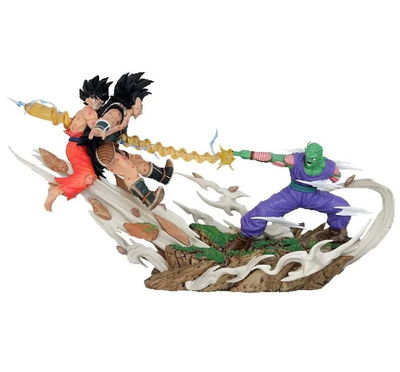 Diorama Escena Piccolo Goku y Radits Figura Dragon Ball con caja