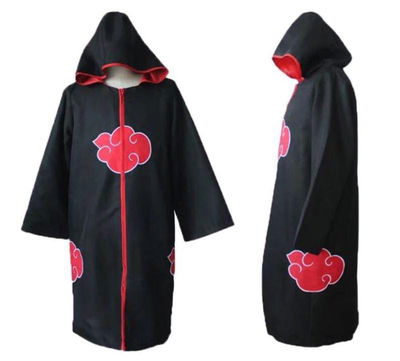 Capa Akatsuki con capucha - ideal cosplay - Naruto 