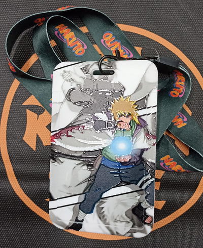 Minato 01 Porta Sube Naruto - Porta Tarjeta con relieve y correa 