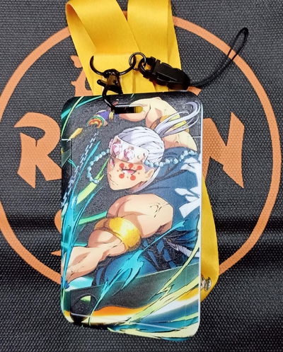 Usui 01 Porta Sube kimetsu no Yaiba Demon Slayer - Porta Tarjeta con relieve y correa 