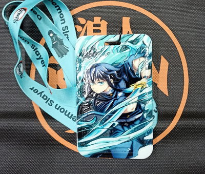 Tokito 01 Porta Sube kimetsu no Yaiba Demon Slayer - Porta Tarjeta con relieve y correa 
