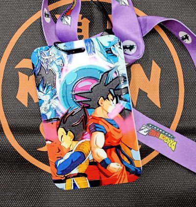 Goku y Vegeta 03 Porta Sube Dragon Ball - Porta Tarjeta con relieve y correa 