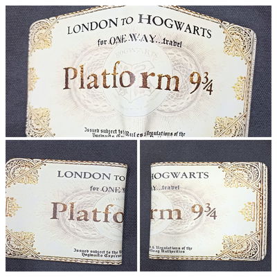 Billetera Ticket del Expreso de Hogwarts - Harry Potter 01