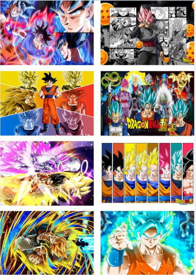Pack 8 poster de Anime Dragon Ball - 29x42cm - A3 - Código P021