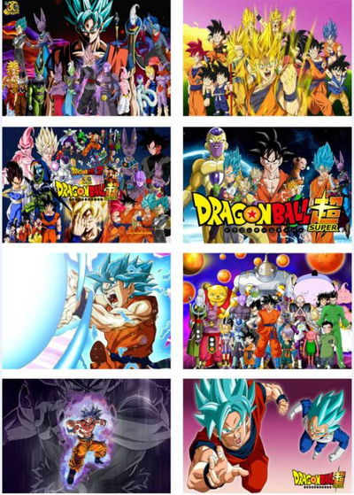 Pack 8 poster de Anime Dragon Ball - 29x42cm - A3 - Código P020
