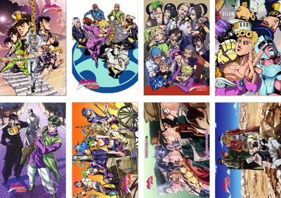Pack 8 poster de Anime JoJos Bizarre Adventure - 29x42cm - A3 - Código P019
