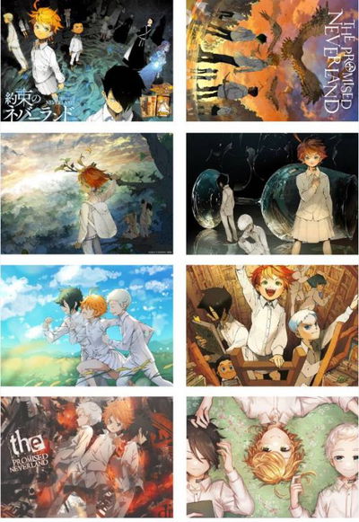 Pack 8 poster de Anime THE PROMISED NEVERLAND - 29x42cm - A3 - Código P023