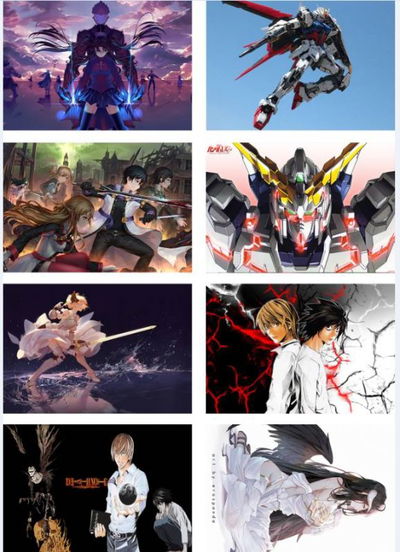 Pack 8 poster de Anime Surtido - 29x42cm - A3 - Código P028