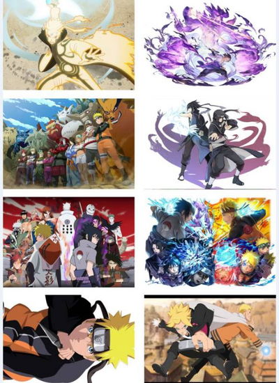 Pack 8 poster de Anime Naruto - 29x42cm - A3 - Código P034