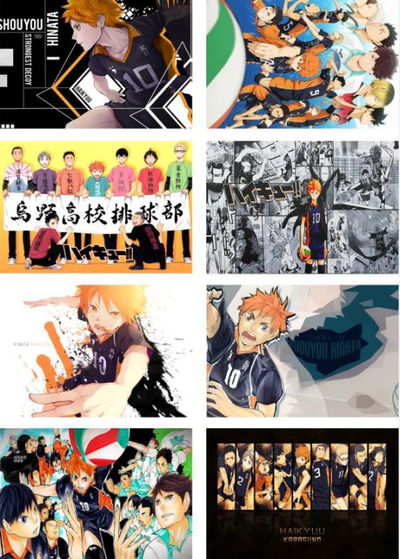 Pack 8 poster de Anime Haikyuu - 29x42cm - A3 - Código P014