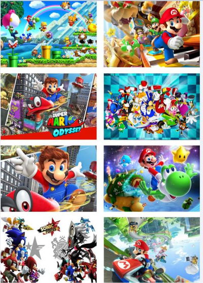 Pack 8 poster de Mario- 29x42cm - A3 - Código P025