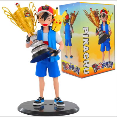 Ash y pikachu con copa 19cm Figura Pokemon con caja