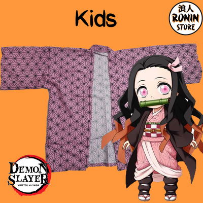 Nezuko Haori / Kimono Kids niños Kimetsu no Yaiba - Demon Slayer
