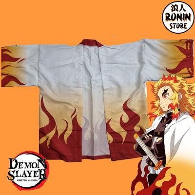 Rengoku Haori / Kimono talle único Kimetsu no Yaiba - Demon Slayer
