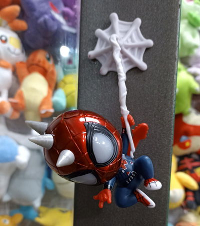 Spiderman cabezón 03 Colgante Gashapon Figura 12cm Marvel