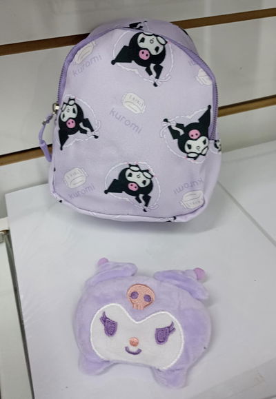 Kuromi Cartera Bolso de Peluche Sanrio 10 - 16x18x12cm