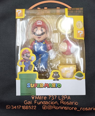 Mario bros Figura articulada 12cm aprox con accesorios - Con Caja