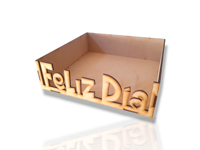 BANDEJA "FELIZ DIA" 20X20CM - PACK X10 UNIDADES