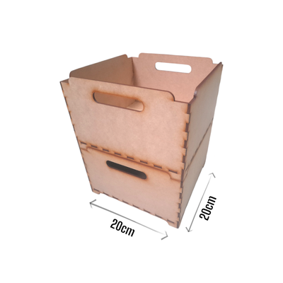 CAJON ORGANIZADOR APILABLE 20X20 - PACK X4 UNIDADES