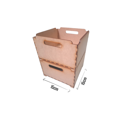 CAJON ORGANIZADOR APILABLE 15X15 - PACK X8 UNIDADES