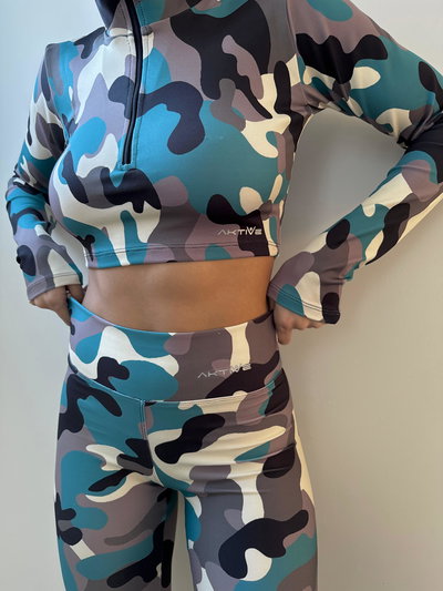 CROP TOP MANGA LARGA WARRIOR (Verde)