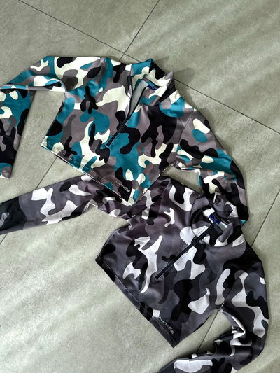 CROP TOP MANGA LARGA WARRIOR (Verde)