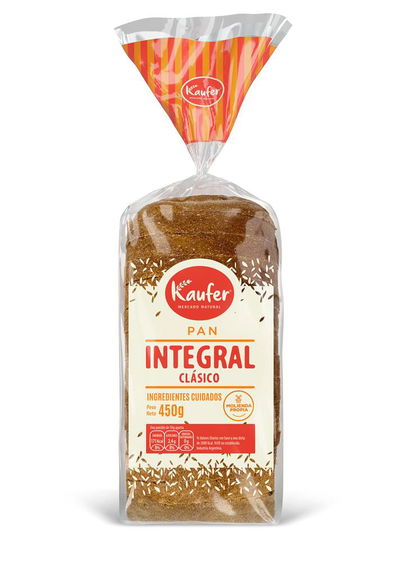 Pan 100% integral KAUFER 460 gr