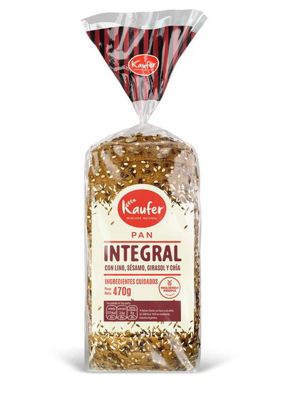 Pan integral con semillas KAUFER 490 gr